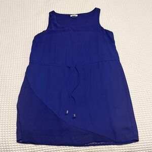 Bar III - Draw-string Waist Sheath Dress Clematis Blue EUC L